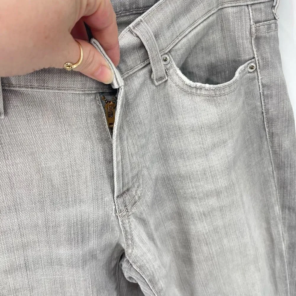 7 for all Mankind Womens Skinny Jeans 5 Pocket Cotton Blend Mid Rise Gray 29